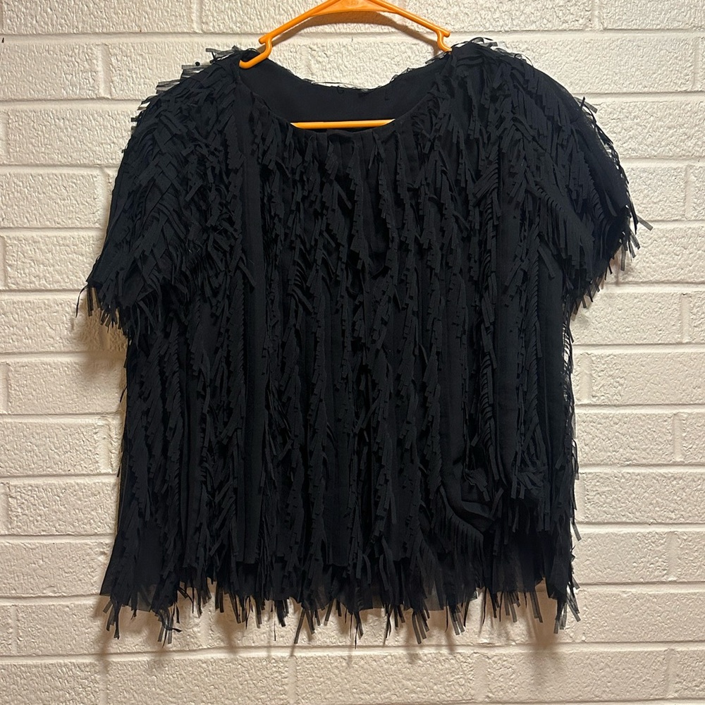 Marco de Vincenzo Black Fringe Top
